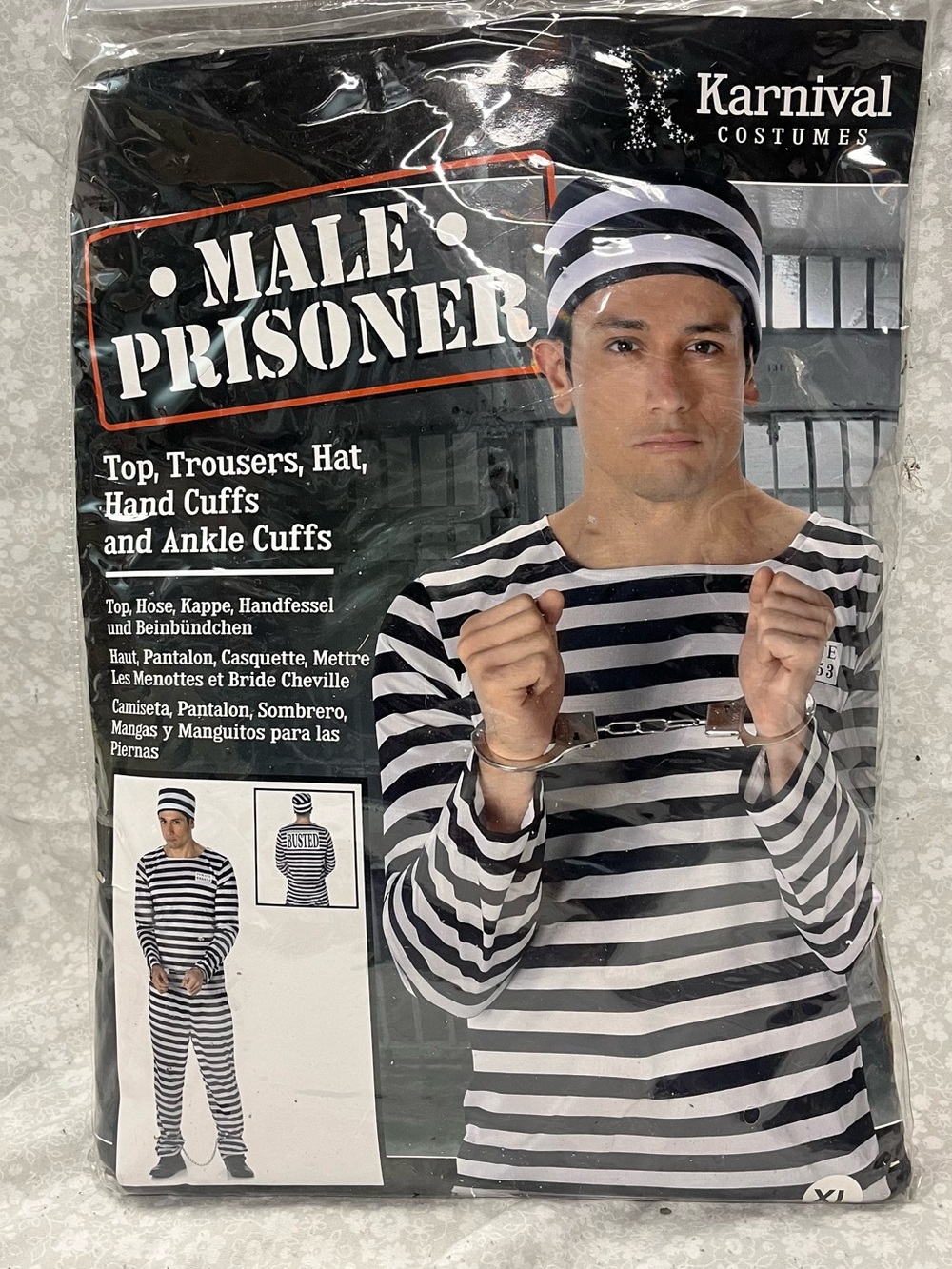 NEW Male Prisoner Costume